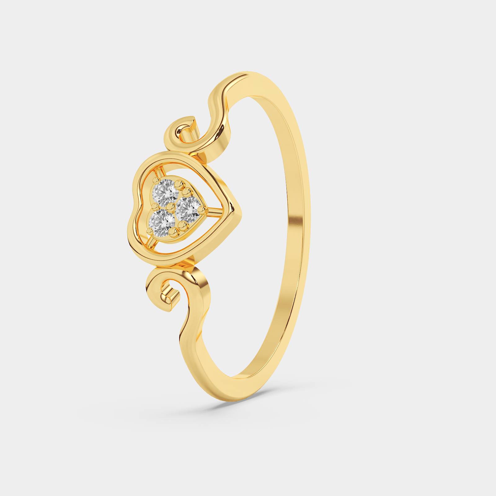 Golden Heart Whisper Ring - Image 3