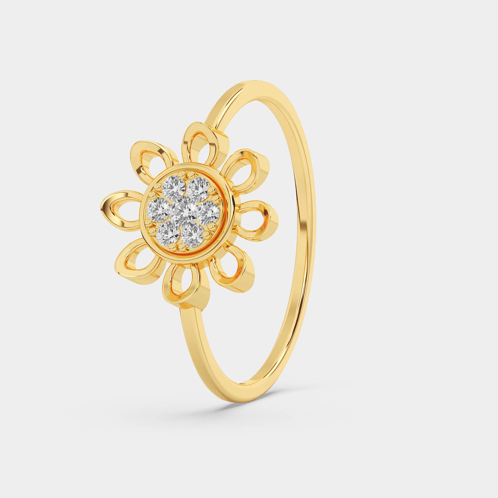 Golden Bloom  Daisy Ring - Image 3