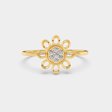 Golden Bloom  Daisy Ring