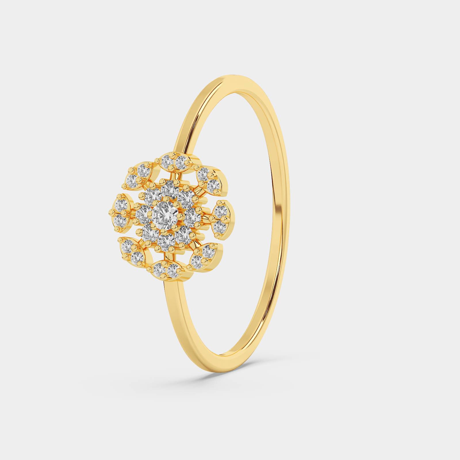 Vintage Halo  Blossom Ring - Image 3